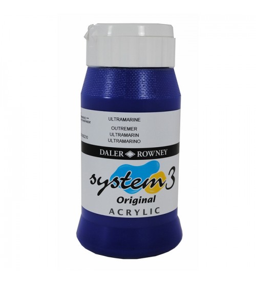 Daler Rowney System3 500 ml Akrilik Boya 123 Ultramarine